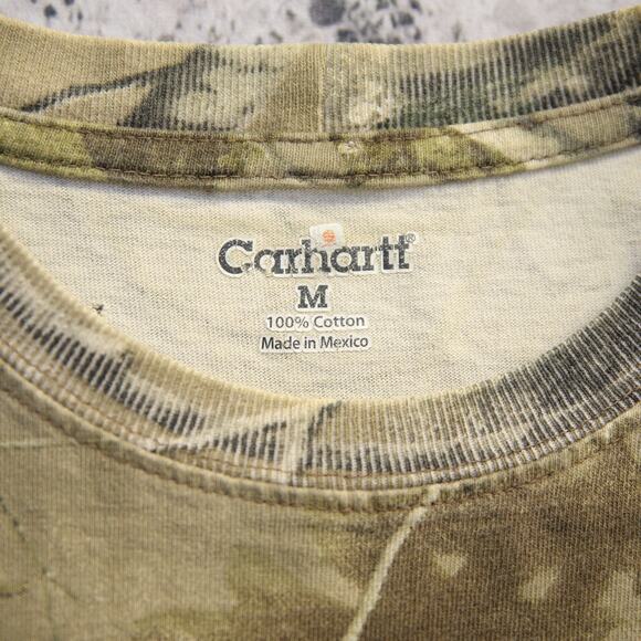 Vintage Carhartt K287 CAP Realtree Distressed & FADED Camo Pocket T-Shirt Medium - Picture 4 of 13